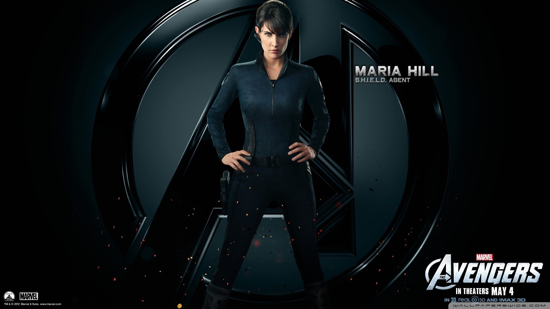 movies, The Avengers, S.H.I.E.L.D., Maria Hill, Cobie Smulders, Hands On Hips Wallpaper