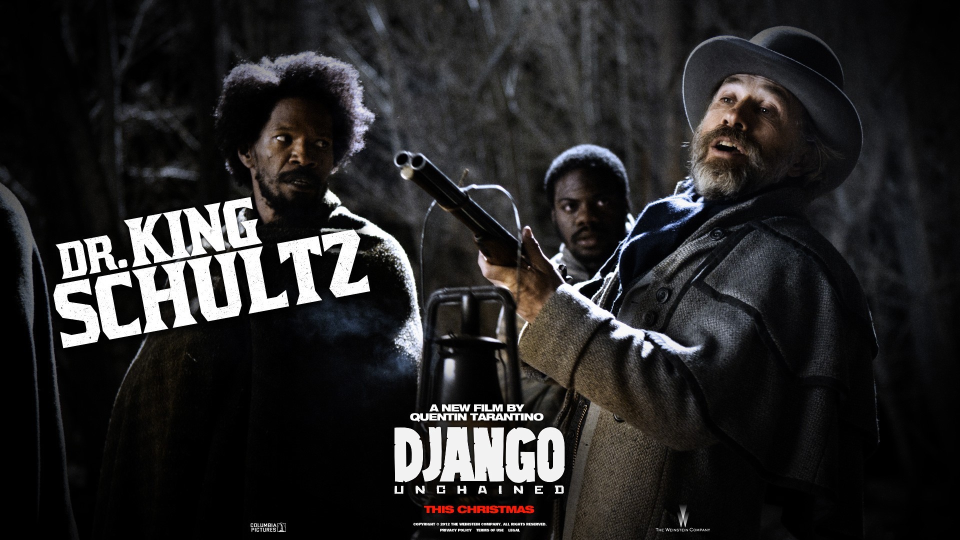 movies, Django Unchained, Jamie Foxx, Christoph Waltz Wallpaper