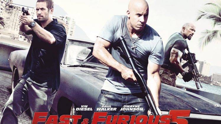 movies, Fast And Furious, Dwayne Johnson, Paul Walker, Vin Diesel HD Wallpaper Desktop Background