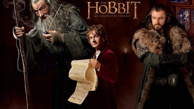 The Hobbit: An Unexpected Journey, Movies, Bilbo Baggins, Gandalf, Thorin Oakenshield HD Wallpaper Desktop Background