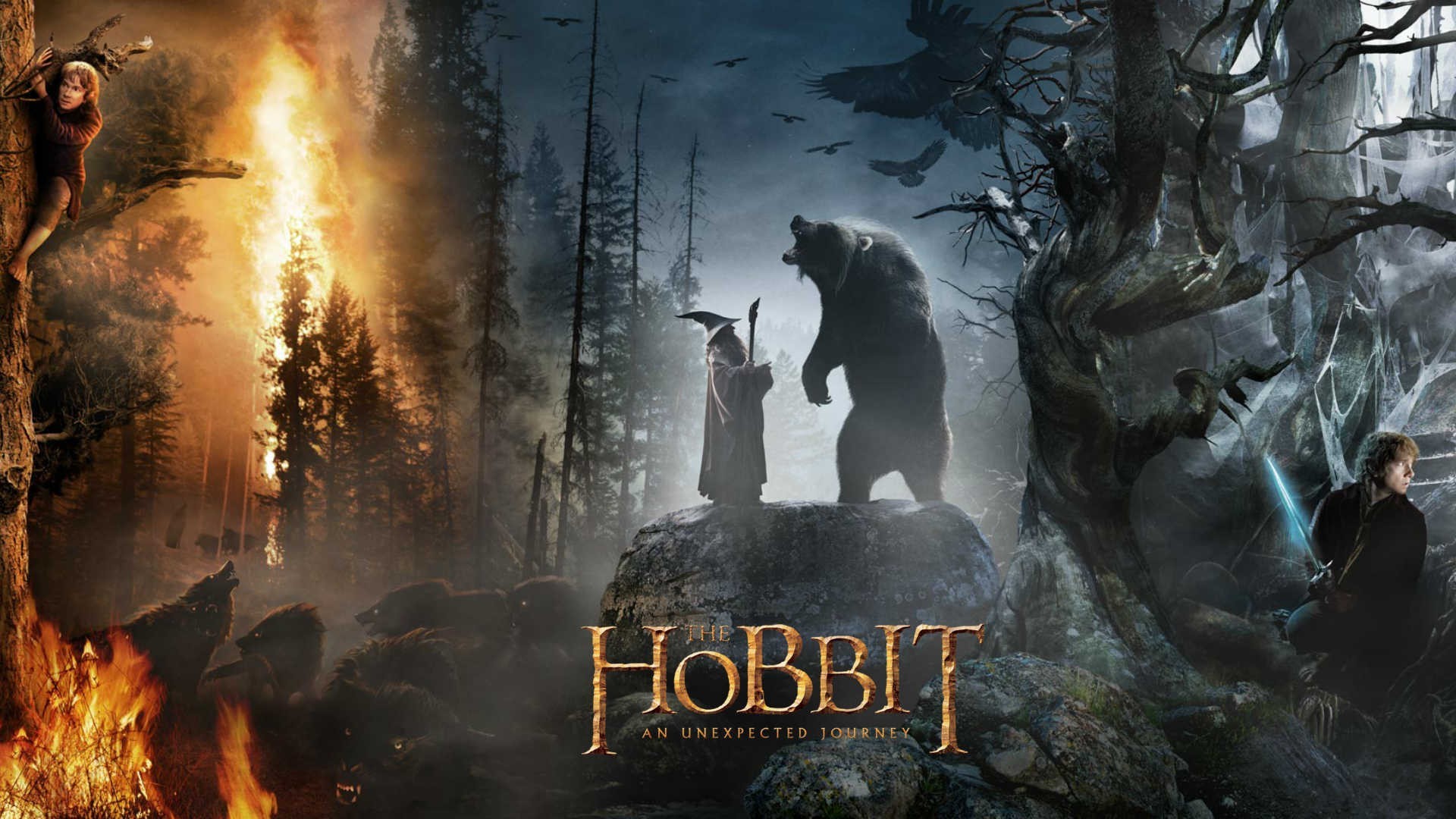 The Hobbit: An Unexpected Journey, Movies, Gandalf, Bilbo Baggins Wallpaper