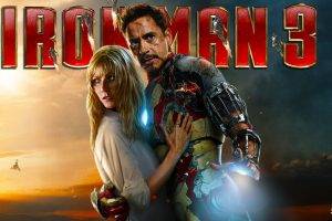 movies, Iron Man, Tony Stark, Robert Downey Jr., Pepper Potts, Gwyneth Paltrow, Iron Man 3