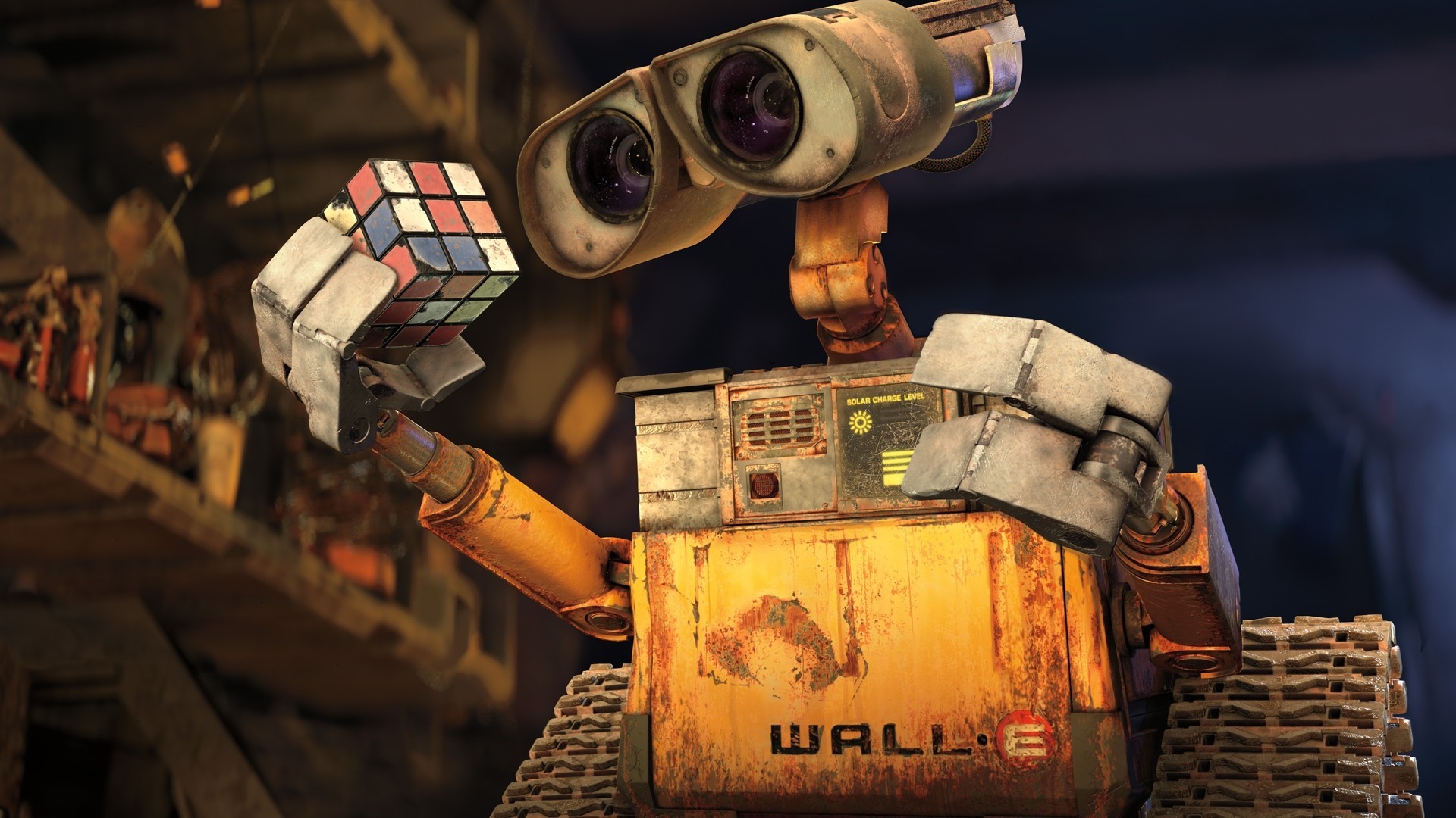 movies, Disney Pixar, WALL·E, Rubiks Cube Wallpaper