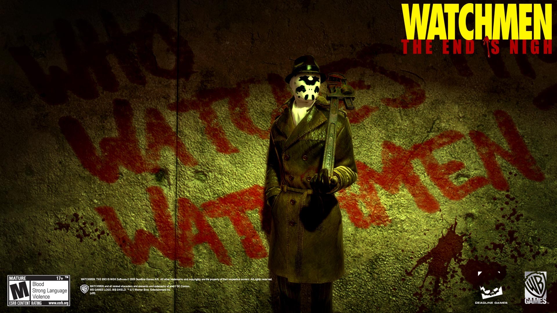 movies, Watchmen, Rorschach, Graffiti, Film Posters Wallpaper