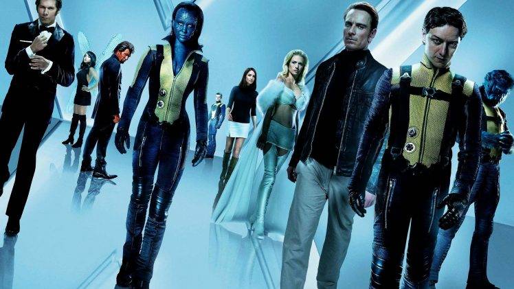 movies, X Men: First Class, Magneto, Charles Xavier, Mystique, James McAvoy, Michael Fassbender, Beast (character), Jennifer Lawrence, Emma Frost HD Wallpaper Desktop Background