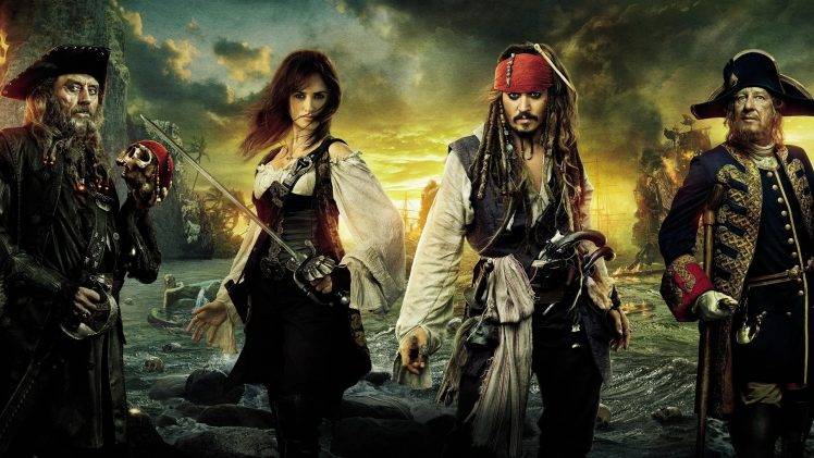 movies, Pirates Of The Caribbean: On Stranger Tides, Jack Sparrow, Johnny Depp, Penelope Cruz HD Wallpaper Desktop Background