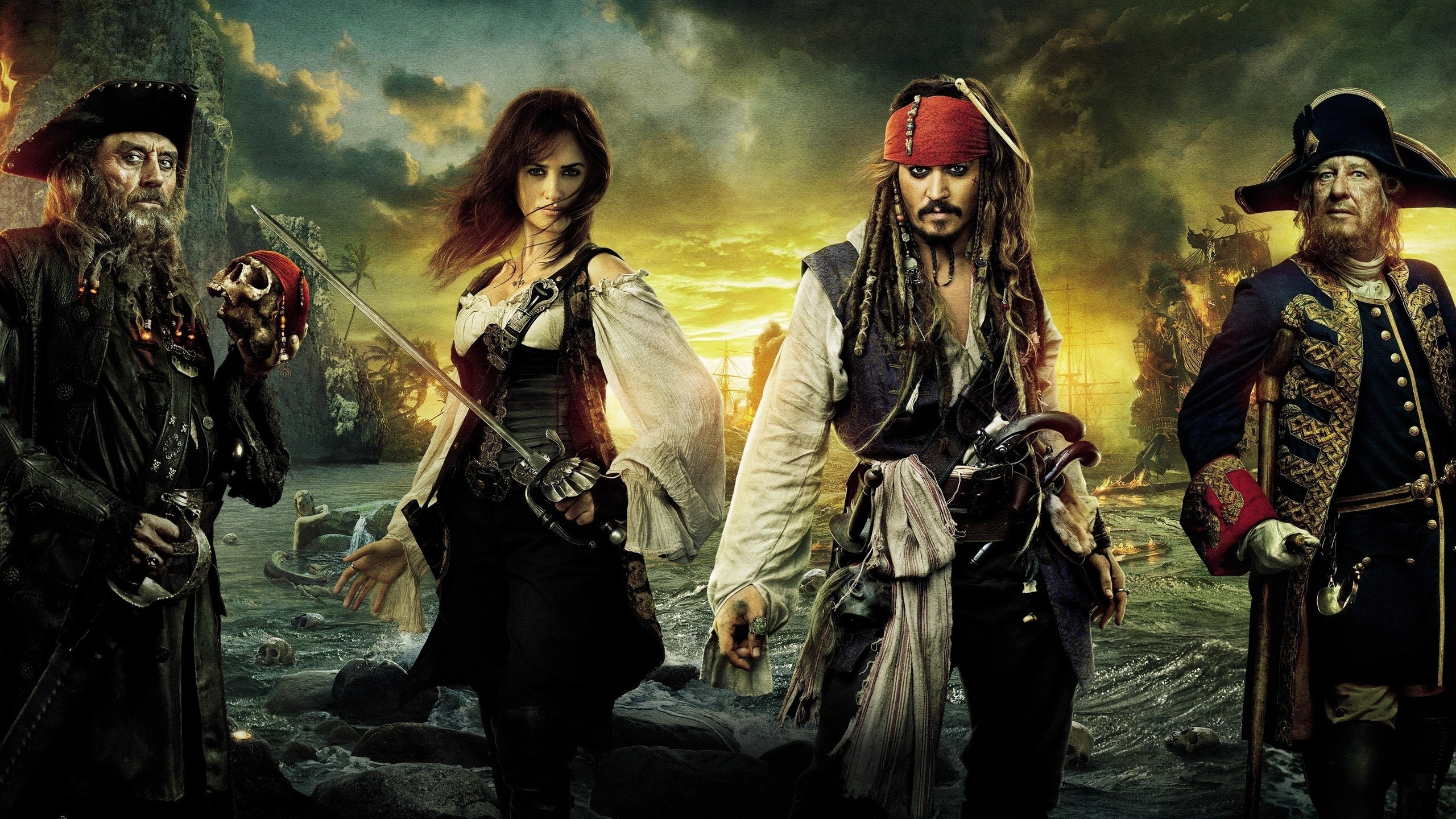 movies, Pirates Of The Caribbean: On Stranger Tides, Jack Sparrow, Johnny Depp, Penelope Cruz Wallpaper