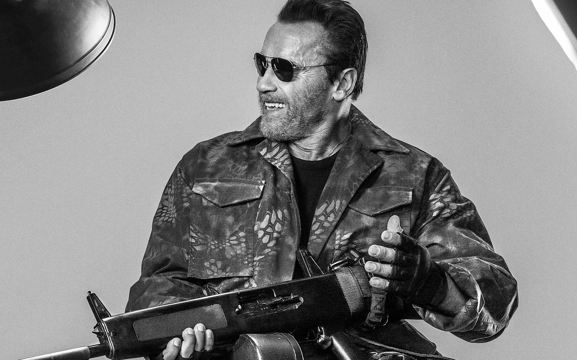 Arnold Schwarzenegger, Monochrome, Movies Wallpaper