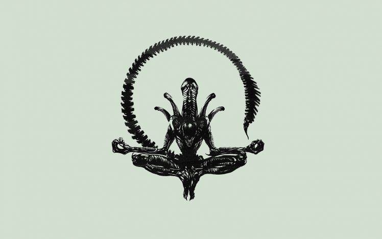 minimalism, Alien (movie), Xenomorph, Skull HD Wallpaper Desktop Background