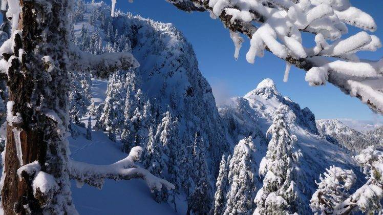 mountain, Nature, Snow, Winter HD Wallpaper Desktop Background