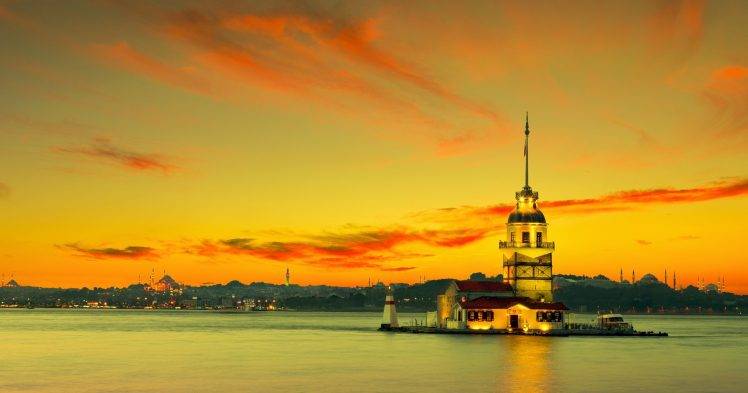 nature, Turkey, Istanbul, Kız Kulesi HD Wallpaper Desktop Background