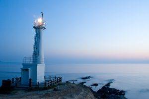 nature, Lighthouse, Sea