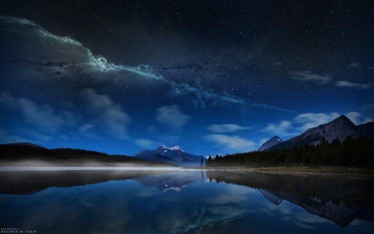 lake, Night HD Wallpaper Desktop Background
