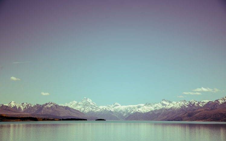 sky, Water, Lake, Nature, New Zealand HD Wallpaper Desktop Background