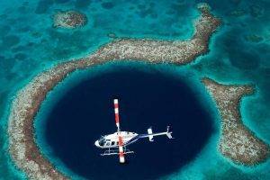 nature, Sea, Great Blue Hole, Helicopters