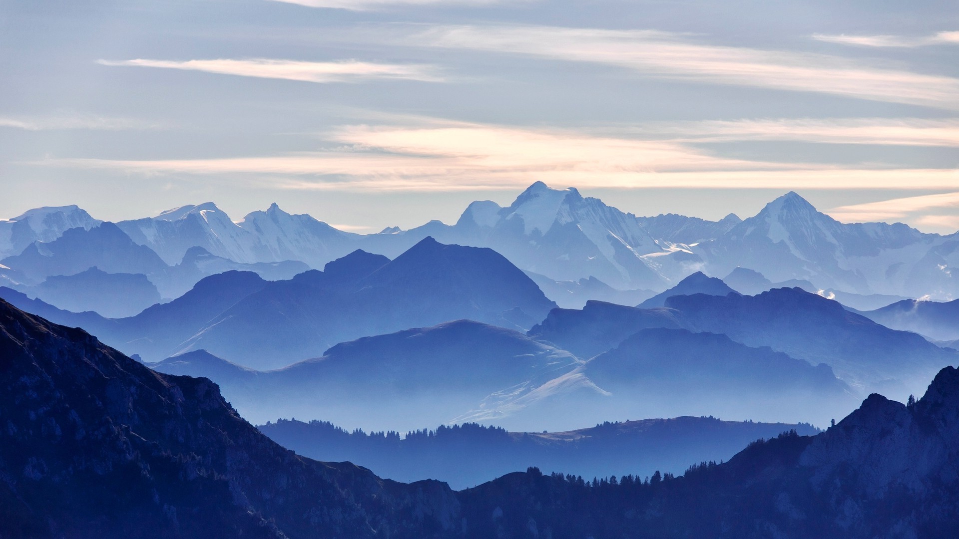 nature, Blue, Mountain Wallpaper