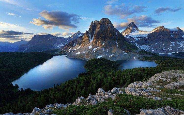mountain, Lake, Forest HD Wallpaper Desktop Background