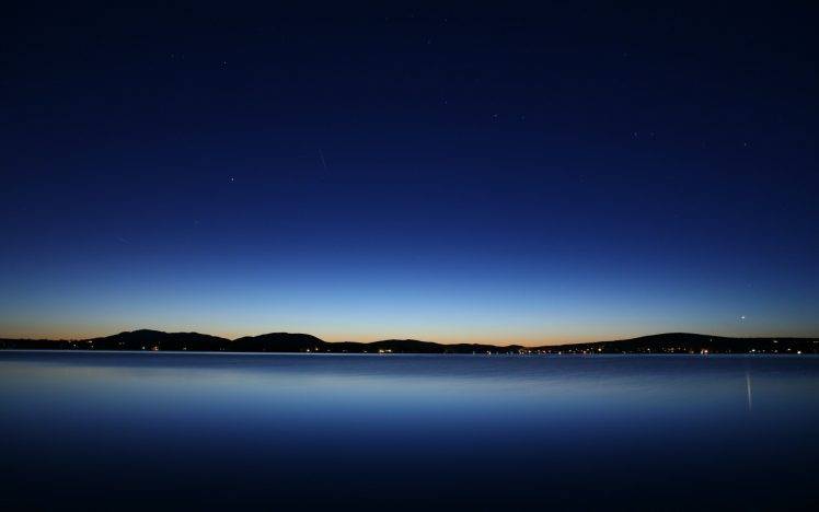 photography, Blue, Water, Lake, Evening, Dusk HD Wallpaper Desktop Background