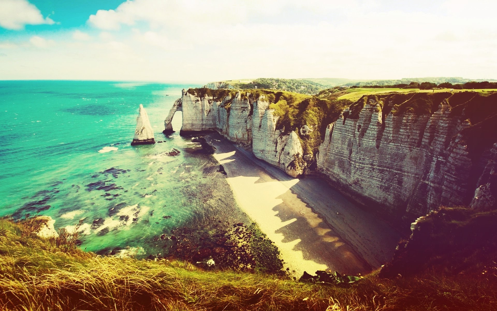 photography, Nature, Sea, Coast, Cliff, Étretat, France