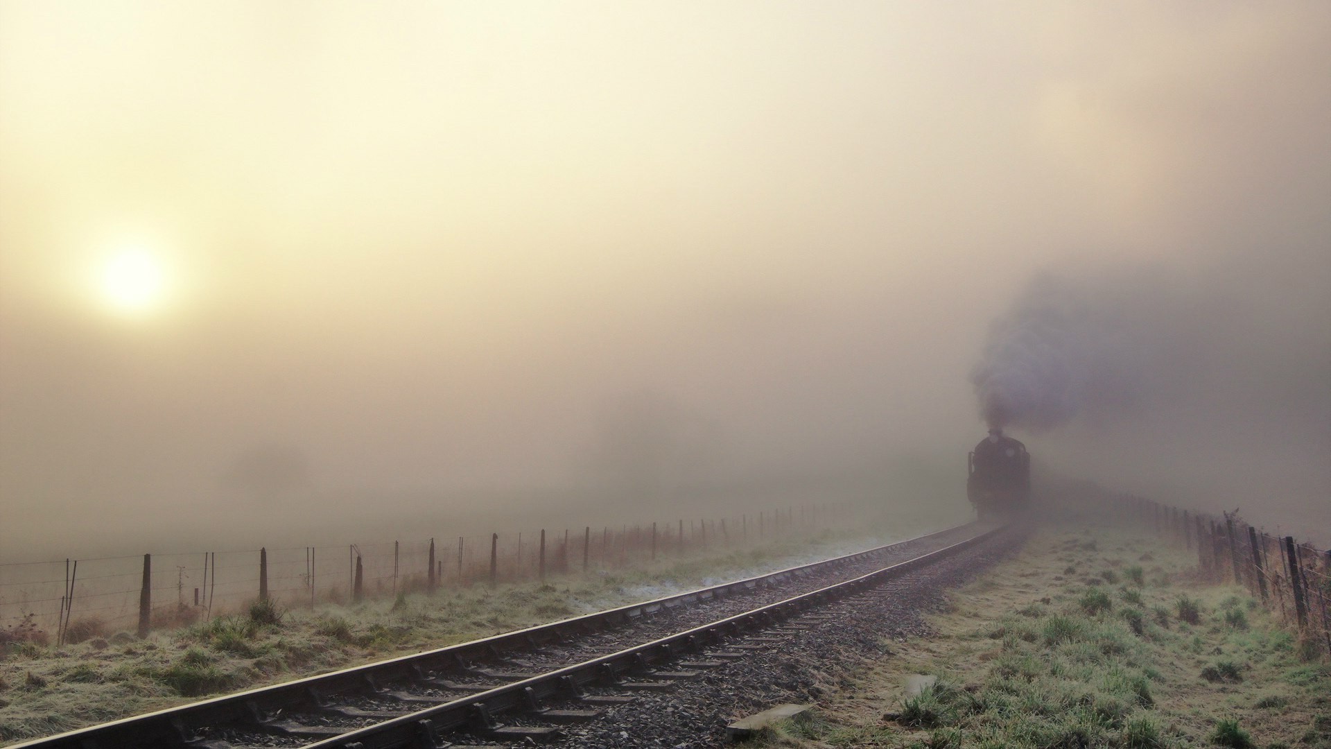 photography, Nature, Train, Mist Wallpaper