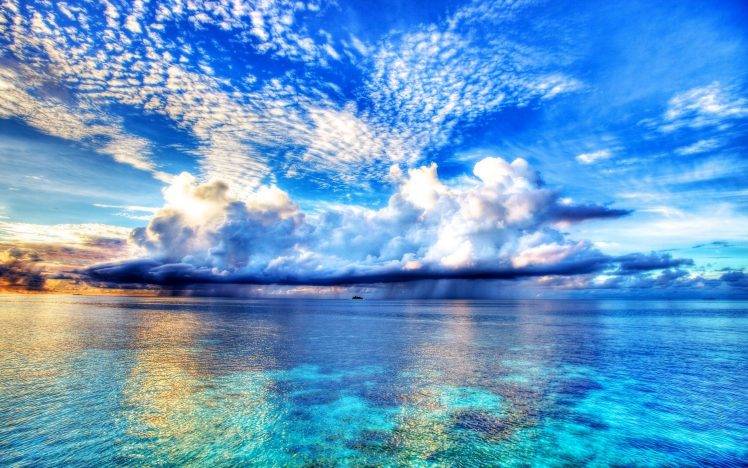 photography, Nature, Landscape, Water, Sea, Clouds, Tropical HD Wallpaper Desktop Background