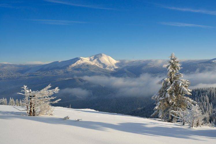 landscape, Winter, Snow, Mountain HD Wallpaper Desktop Background