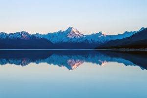 lake, Landscape, Mountain, Reflection, Mount Cook