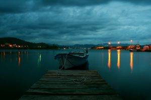 photography, Landscape, Nature, Water, Pier, Boat, Lights