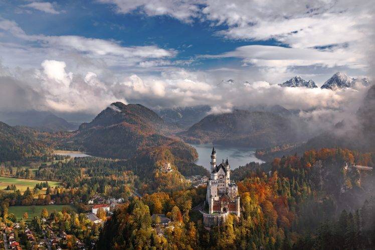 Germany, Castle, Landscape, Mountain, Neuschwanstein Castle HD Wallpaper Desktop Background