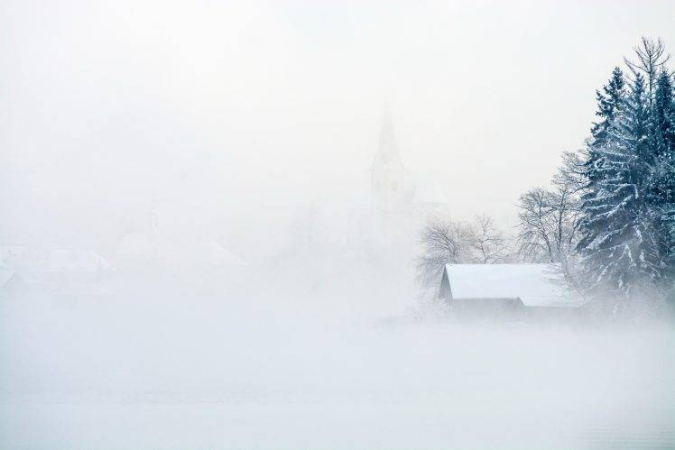 winter, Landscape, Snow, Mist HD Wallpaper Desktop Background