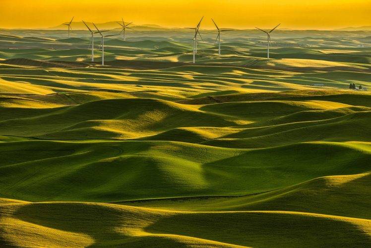 Italy, Field, Landscape, Wind Turbine HD Wallpaper Desktop Background