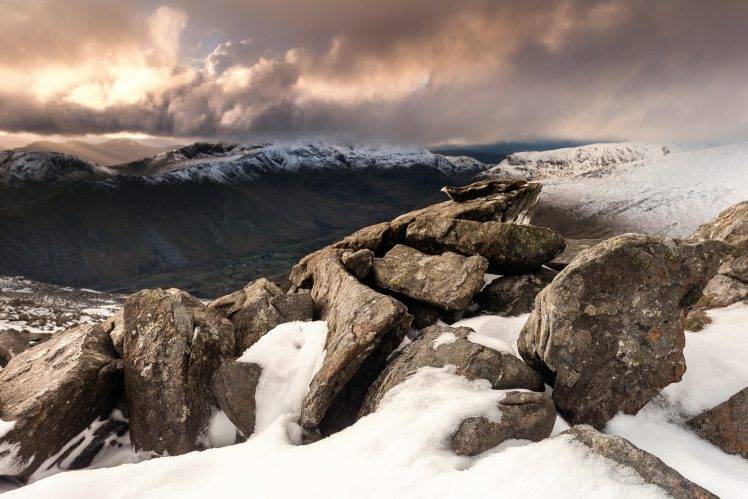 mountain, Snow, Winter, Landscape HD Wallpaper Desktop Background