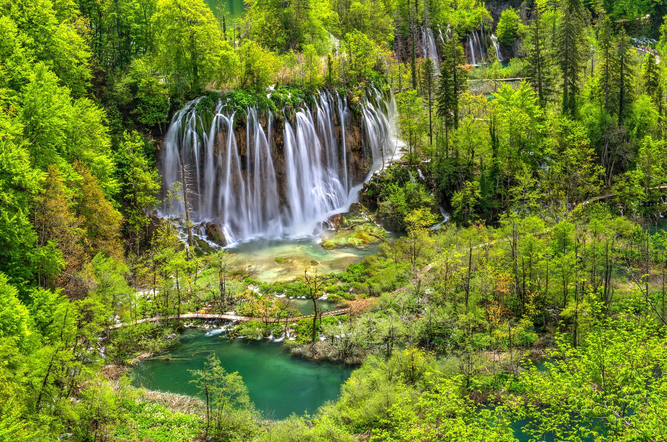 landscape, Waterfall Wallpaper
