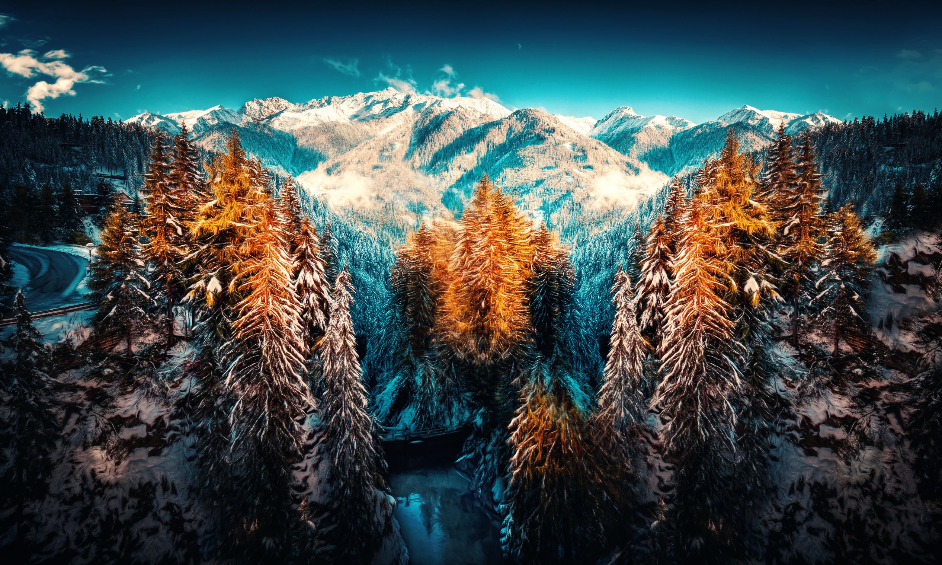 winter, Snow, Landscape, Nature, Mountain Wallpaper