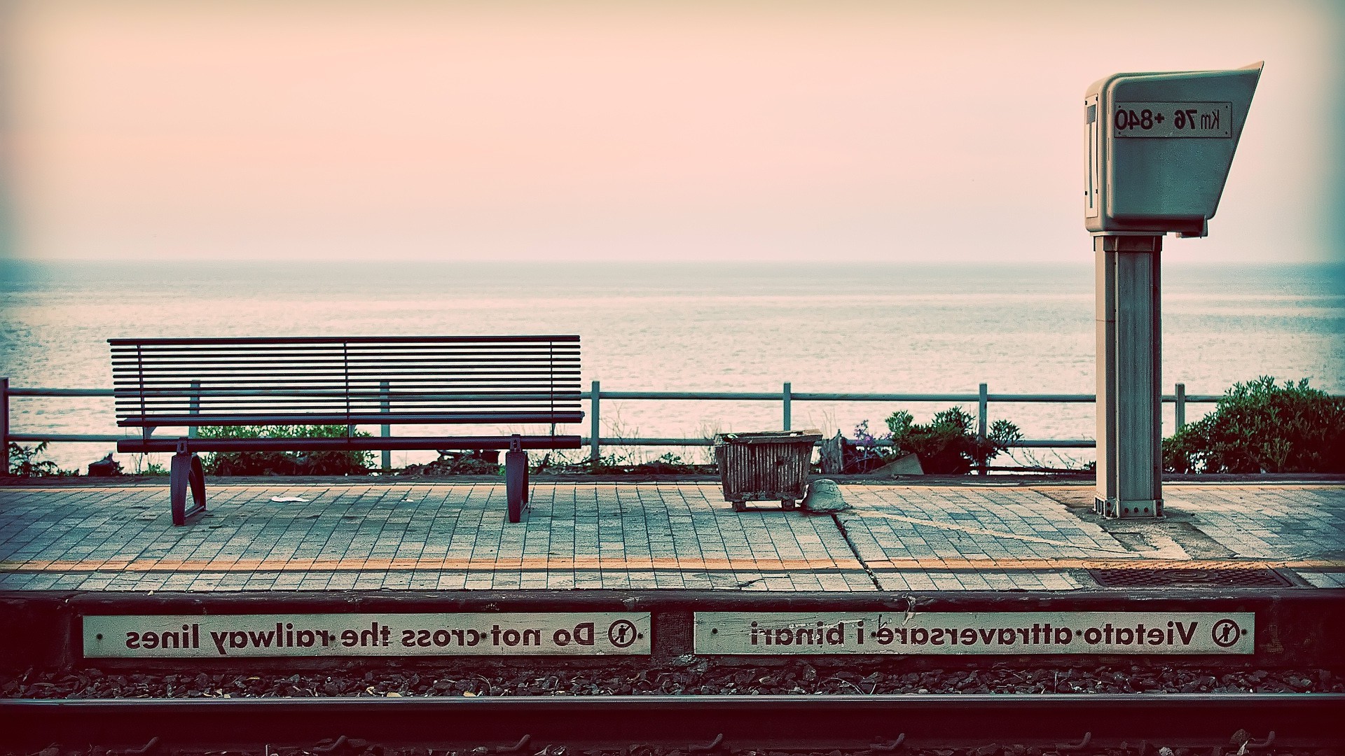 photography, Nature, Landscape, Water, Sea, Train Station Wallpaper