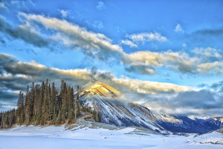 mountain, Landscape, Nature, Winter, Snow HD Wallpaper Desktop Background