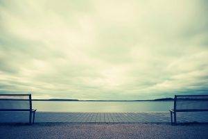 photography, Nature, Landscape, Bench, Water, Lake