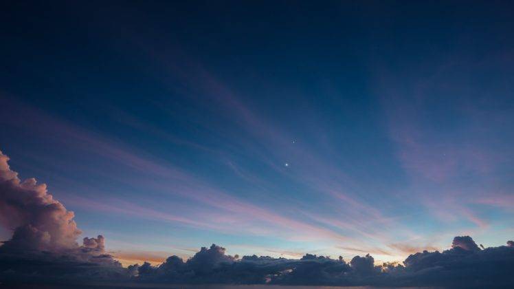 landscape, Sky, Blue, Evening, Clouds HD Wallpaper Desktop Background