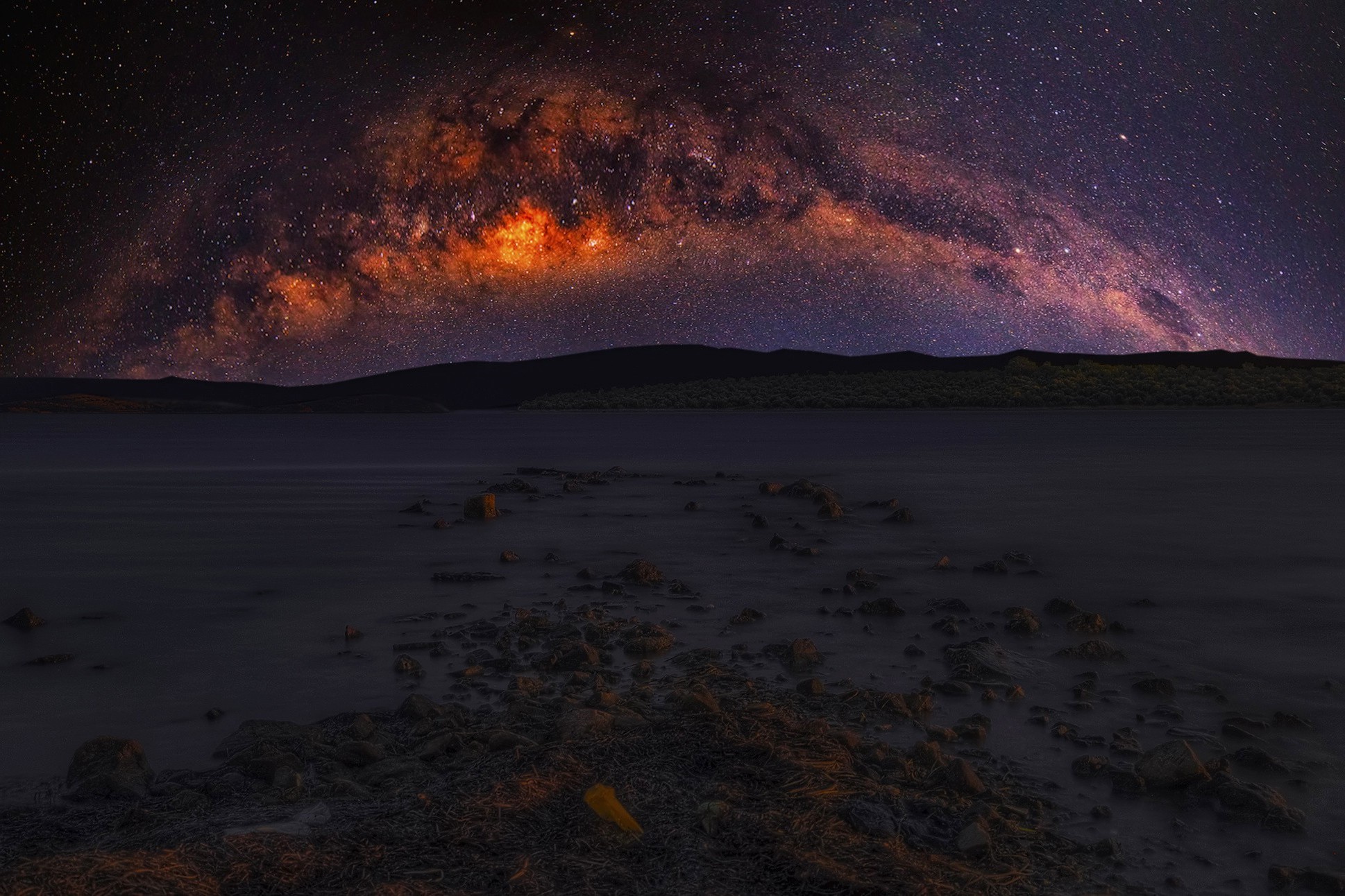 landscape, Milky Way Wallpaper