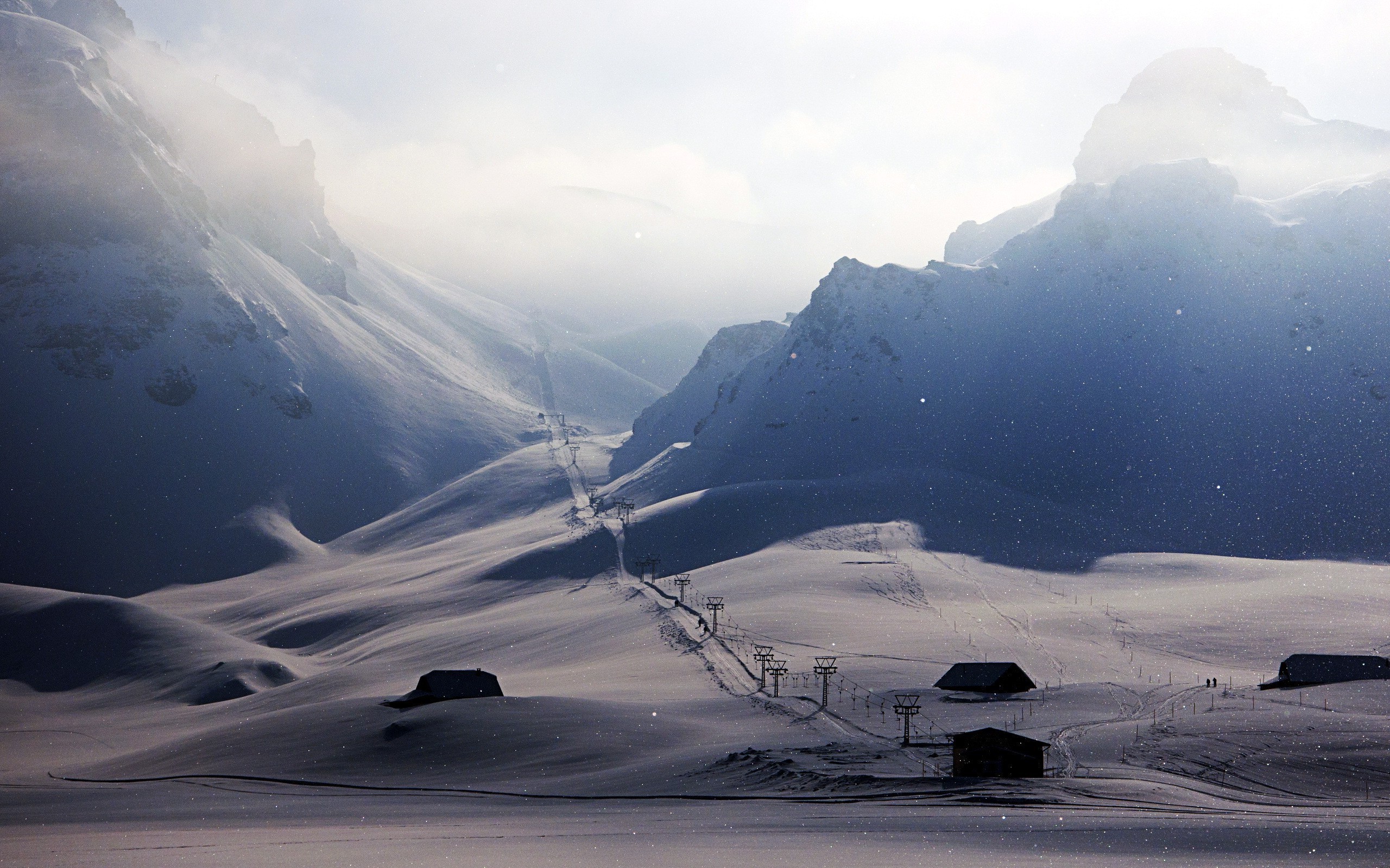 photography, Landscape, Nature, Winter, Snow, Cable Cars, House, Skiing, Ski Lifts, Ski Lift, Mountain Wallpaper