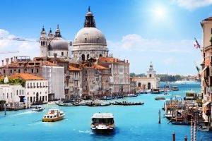 Venice, Italy, City, Canal, Building, Landscape, Boat, House, Water