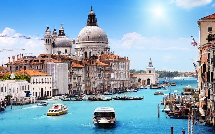 Venice, Italy, City, Canal, Building, Landscape, Boat, House, Water HD Wallpaper Desktop Background