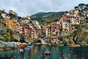 Italy, Landscape, City, House, Building, Water