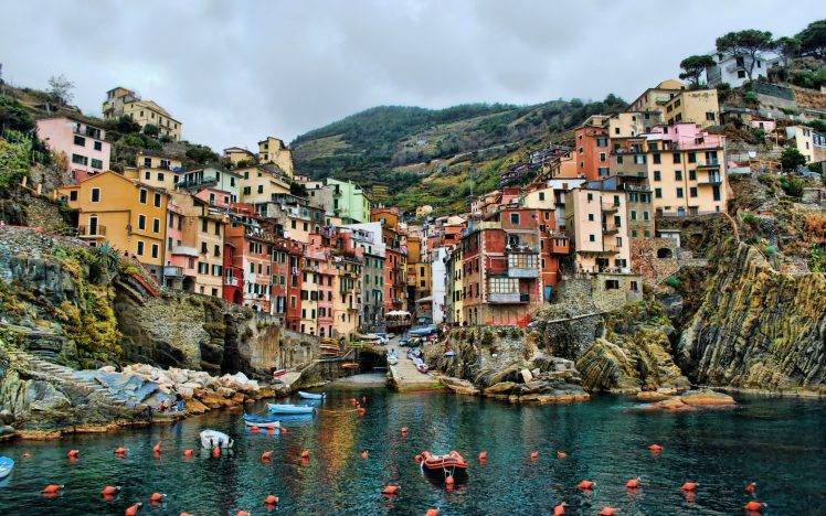Italy, Landscape, City, House, Building, Water HD Wallpaper Desktop Background