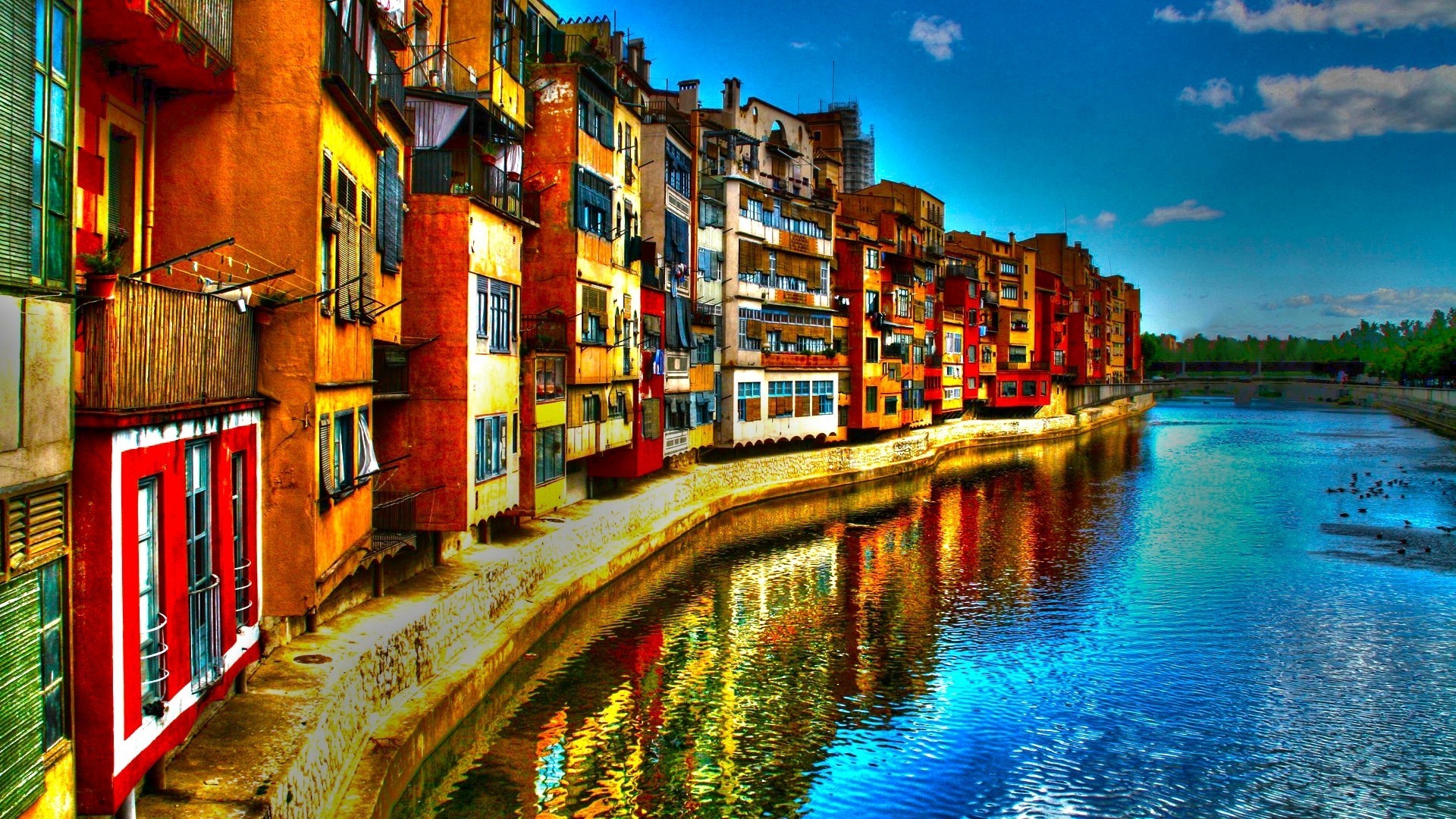 Italy, Landscape, City, House, Building, Colorful, Water Wallpaper