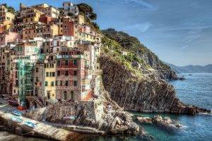 Italy, Landscape, City, House, Building, Water