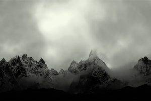photography, Mist, Landscape, Nature, Mountain, Monochrome
