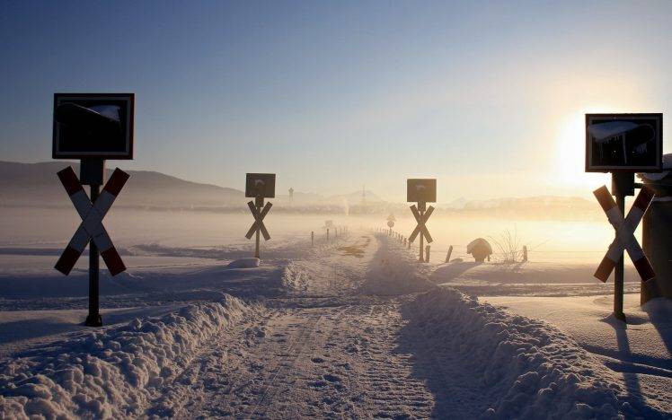 winter, Snow, Sun, Sky, Landscape, Nature HD Wallpaper Desktop Background