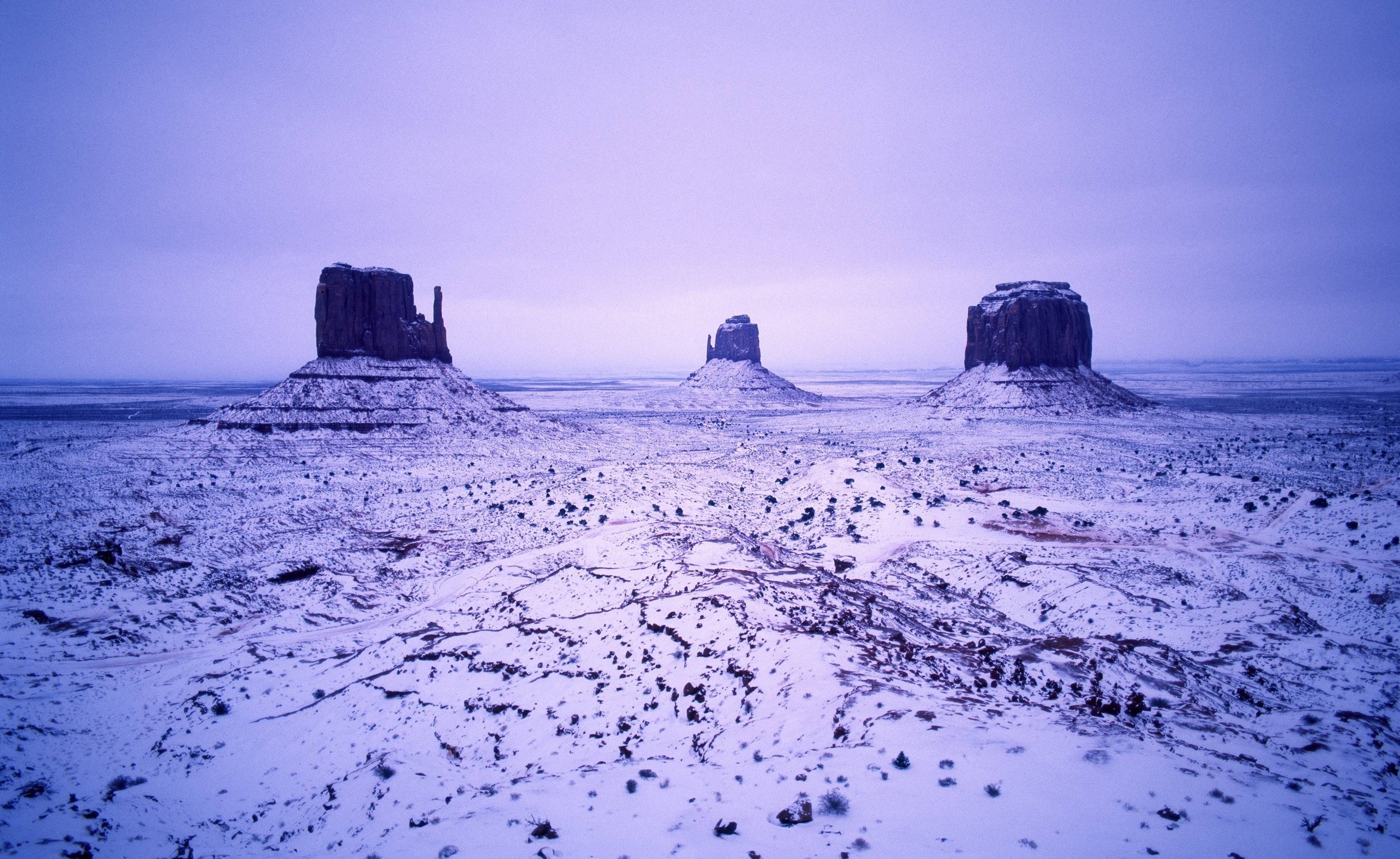 photography, Nature, Winter, Desert, Rock Formation, Landscape Wallpaper