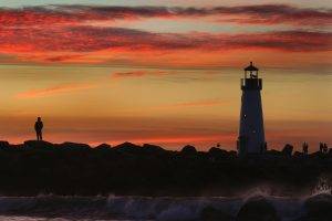 photography, Nature, Water, Sea, Coast, Landscape, Lighthouse, Sunset